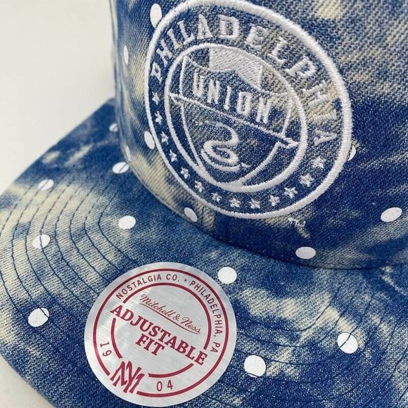 Philadelphia Union Mitchell & Ness Snapback Hat Denim Dots MLS Soccer Futbol - Picture 5 of 8